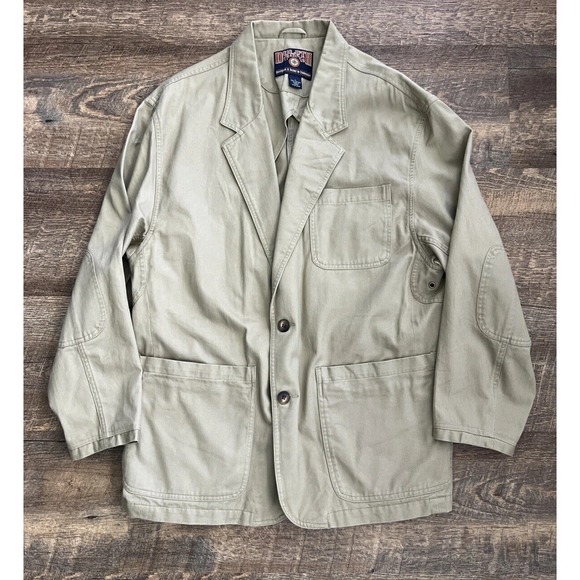 Duluth Trading Co  Fire Hose Presentation Jacket Men's Large Khaki Rugged Refine - Picture 1 of 12